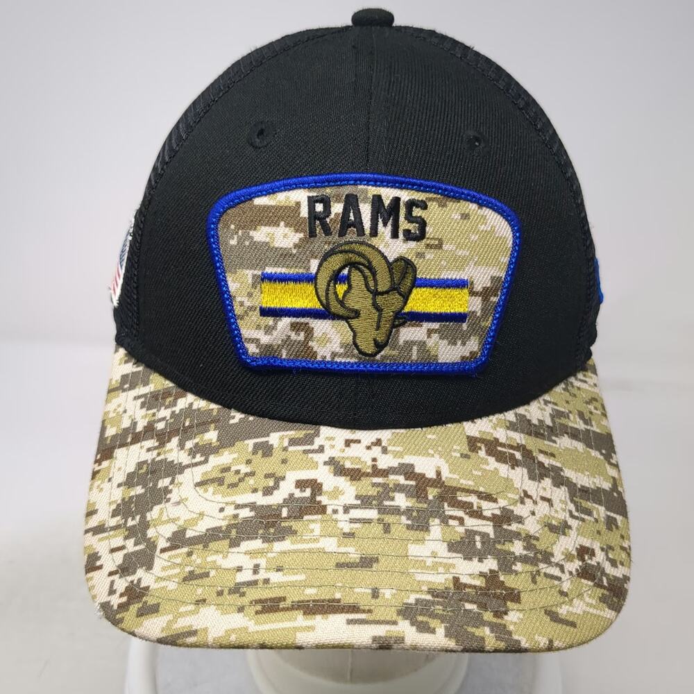 New Era Los Angeles Rams NFL Trucker Hat Green Digital Camo One Size Mesh Flag - Picture 2 of 10